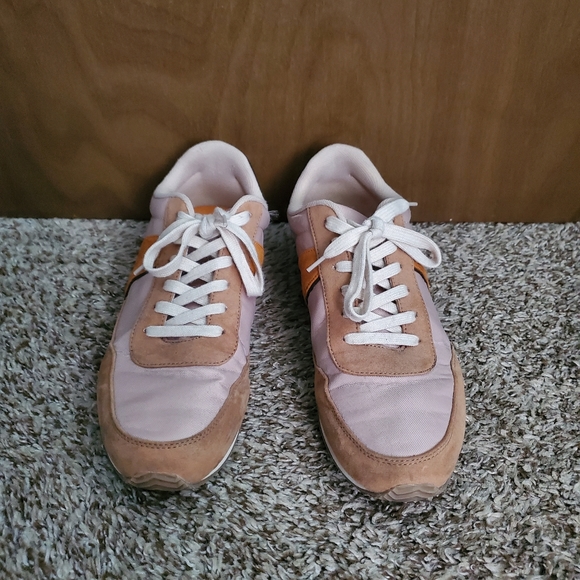 Old Navy Funky Retro Orange Cream Blue Tan Sneakers - Picture 2 of 4